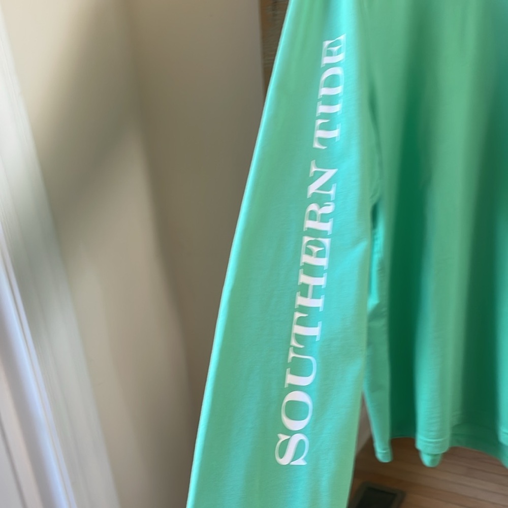Southern Tide Long Sleeve Pocket Tee with Logo Size XXL - Picture 4 of 7